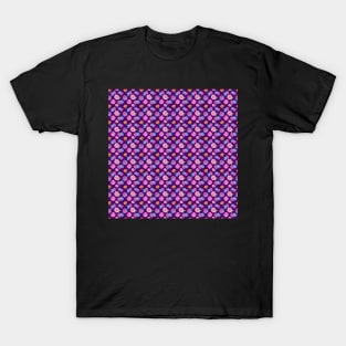 Purple Floral Print Pattern T-Shirt